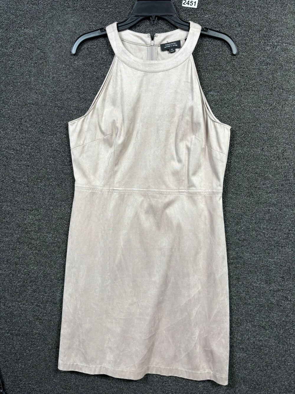 Tahari Arthur S Levin Sheath Dress Womens Size 10 Rose Sleeveless Cocktail Party